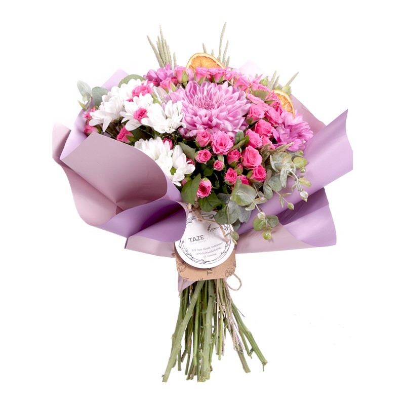 Seasonal Pink Love Çiçek Buketi